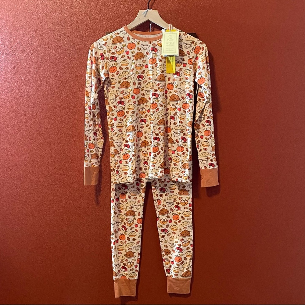 Little Snuggles Children’s Bamboo Hypoallergenic Turkey Thanksgiving Pajama Set